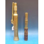 Two brass telescopes