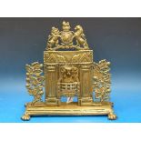 A 19thC brass mantelpiece model of an op