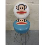 A Paul Frank designer stool with retro s