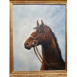 Bernadatte Bawol oil on canvas of a horse
