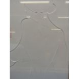 Limited edition embossed picture of a seated nude 1/50 by Devenux 1982