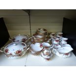 Over 50 pieces of Royal Albert "Old Country Roses" tea and dinnerware
