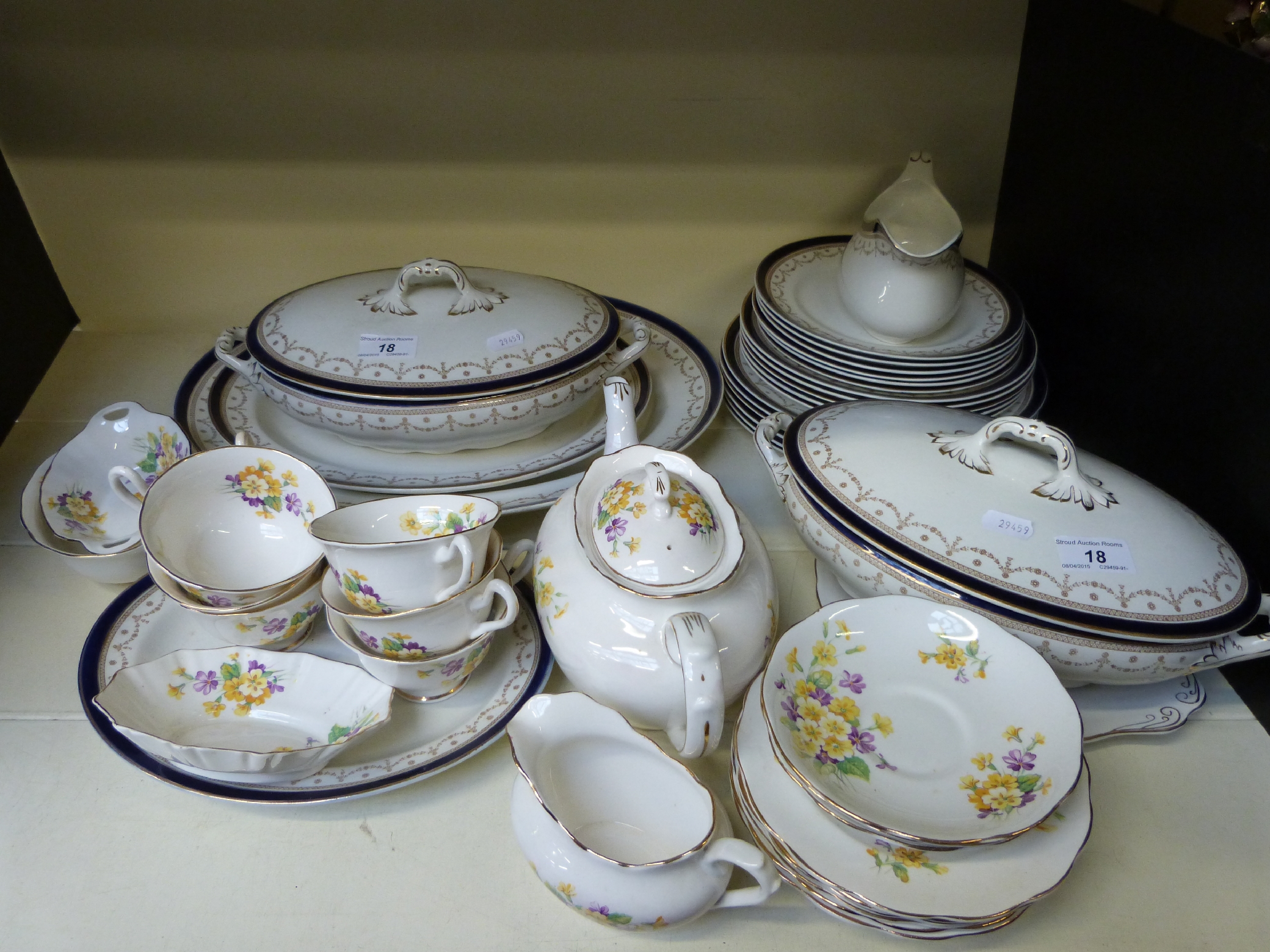A Royal Albert 24-piece tea set including teapot in "Floral" design, together with an Alfred Meakin - Image 2 of 2