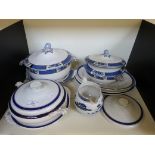 A collection of Booths dinnerware