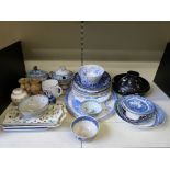 A collection of mixed ceramics to include Spode, Fenton and Worcester etc