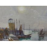 A pair of maritime watercolours, each signed bottom right,