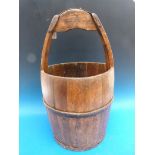 A 19thC coopered water bucket