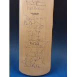 A signed cricket bat for Andy Stovold benefit, 1987,