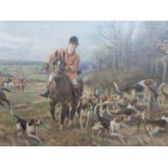 19thC coloured engravings and two oak framed hunting prints