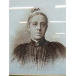 A late 19thC/early 20thC framed photograph of a lady,