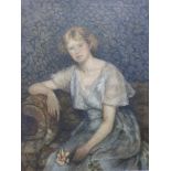 An oil on canvas of the Honorable Gladys Critchley Waring of the Waring family of Waring & Gillow,