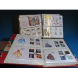 Three albums of GB first day covers 1990- 2010