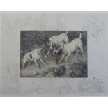 Frank Paton signed etching 'Not At Home',