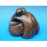 A modern limited edition bronze of two figures embracing, numbered 2/30 and monogrammed possibly CJ,