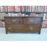 A 19thC mahogany low chest of drawers (W106 x H53cm)