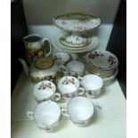 Doulton Series ware teapot, coffee pot and stand, Copeland Spode cake stand,