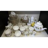 Royal Worcester dinner and tea ware in Bacchanal pattern,