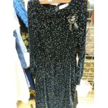 Five items of vintage ladies' wear, including Frank Usher evening dress, a 1960s mini-dress,
