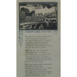 A framed copy of 'Farmyard Prayer' from the poems of P.S.