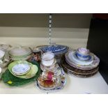 A collection of decorative ceramics including a Villeroy and Boch tureen, Delft, Masons,