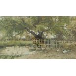 John Gutteridge Sykes: Watercolour 'Fish Pond,