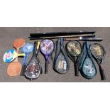 A selection of badminton,