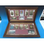 Two framed sets of WWI related postcards