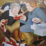 Beryl Cook signed print 'Shoe Shop' 54/650 (43 x 43cm)