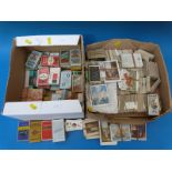A large collection of cigarette cards and packets, Gallaghers, Players,