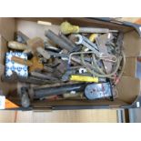 A quantity of vintage woodworking and other tools