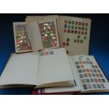 Five albums and one stockbook of European and World stamps including early Belgium, France, Germany,