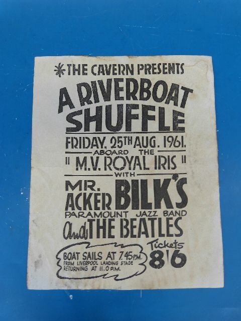 A quantity of Acker Bilk ephemera including a 1962 River Boat shuffle flyer with the Beatles - Image 2 of 2