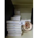 Fifty one miniature Goebel Hummel plates with various dates (boxed)