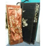 A quantity of sections of Oriental room divider screens