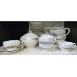 A collection of Limoges ceramics marked 'Maison Le Bargy' to include saucers,