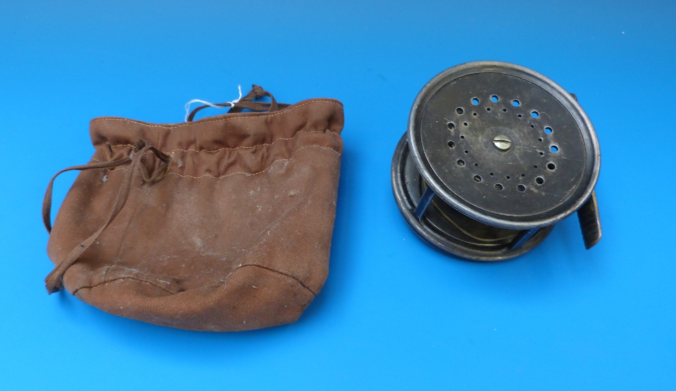 A Hardy Brothers of Alnwick 'The Perfect' 4 1/4" duplicated mark II salmon fly reel with large