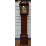 An oak cased granddaugher clock with German movement and Westminster chime (height 136cm)