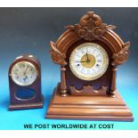 A British United Clock Co Birmingham mantel clock with a two train movement,