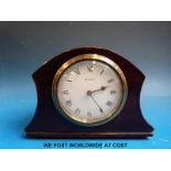 A small mahogany cased eight day French mantel timepiece
