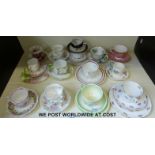 Seven Royal Albert cups and saucers,