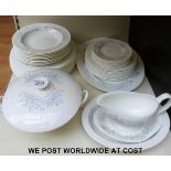 A Wedgwood eight place setting dinner service in Belle Fleur pattern