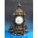 A Japy Freres mantel clock with two-train movement,