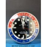 A Rolex Oyster advertising clock