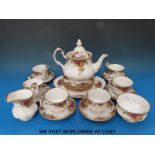A Royal Albert "Old Country Roses" six-place tea service