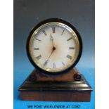 A Victorian drum cased mantel timepiece with movement marked V.A.