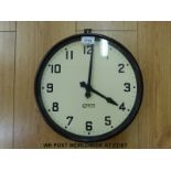 A c1940s doubled-sided Gents of Leicester station clock with 47cm diameter dials,