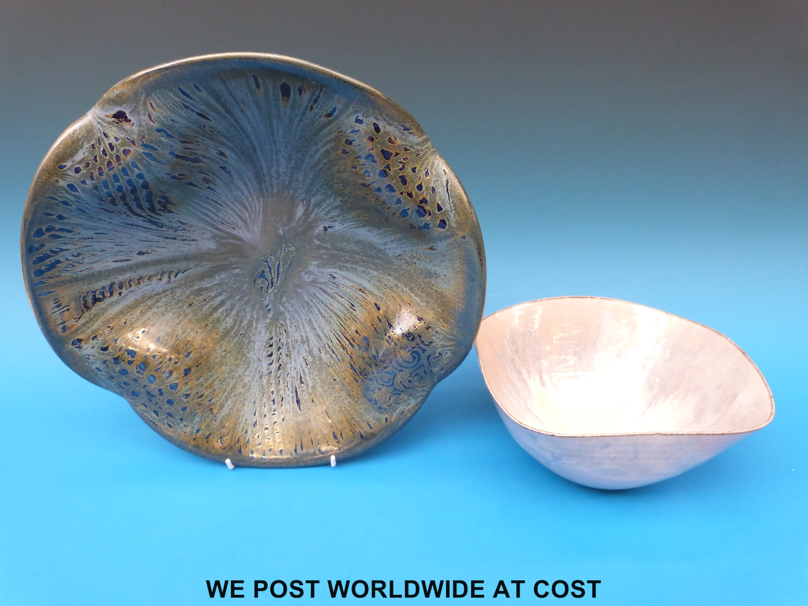 Two studio pottery bowls