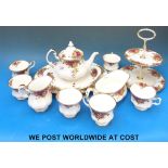 A Royal Albert Old Country Roses tea / dinner set, six setting including cups and saucers,