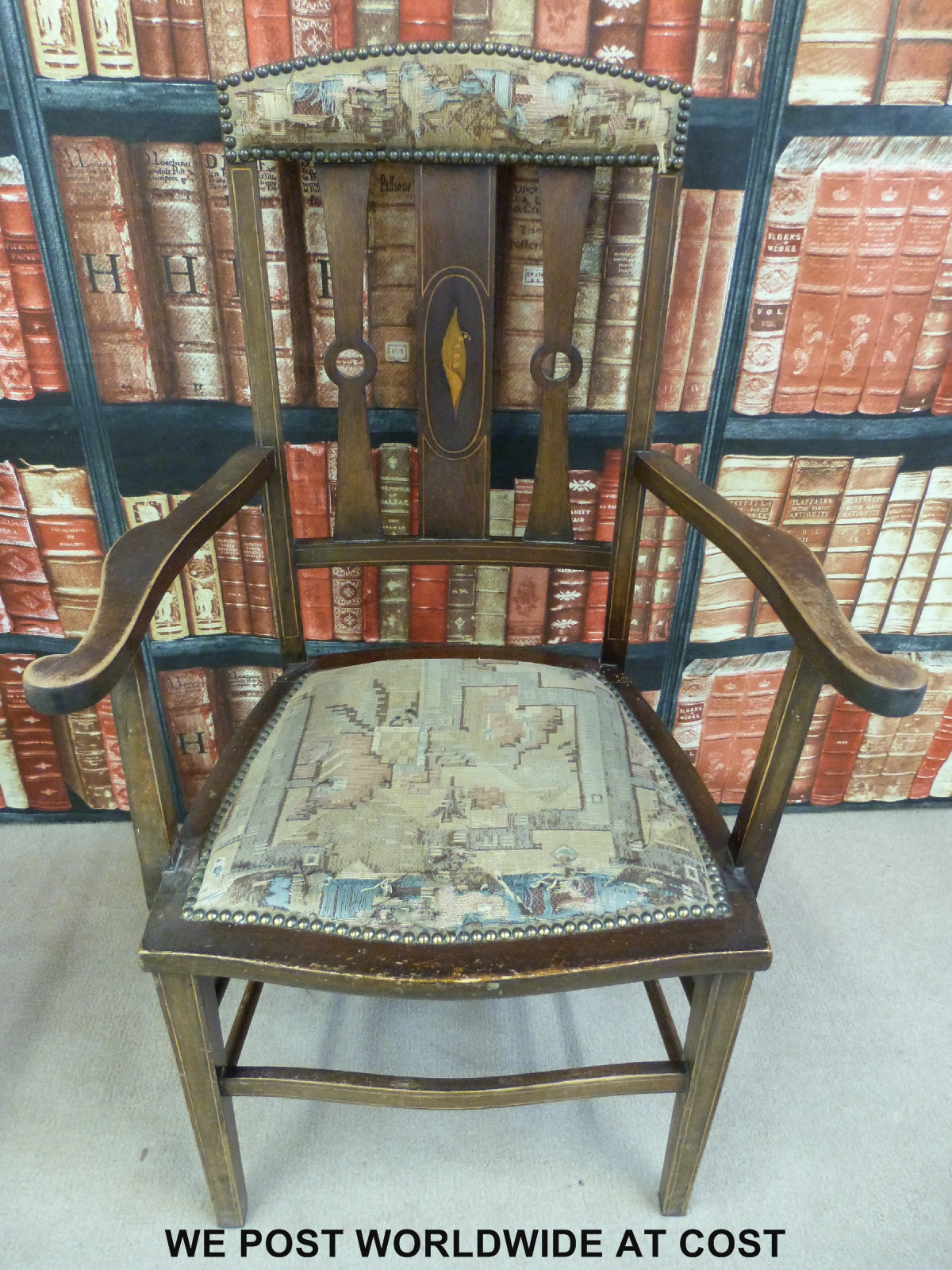 An upholstered corner chair and a carver - Image 2 of 5