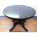 An aesthetic style breakfast table with gilt decoration
